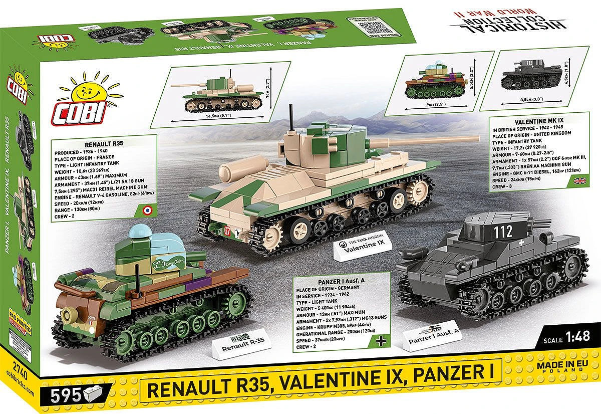 Renault R35 - Valentine IX - Panzer I