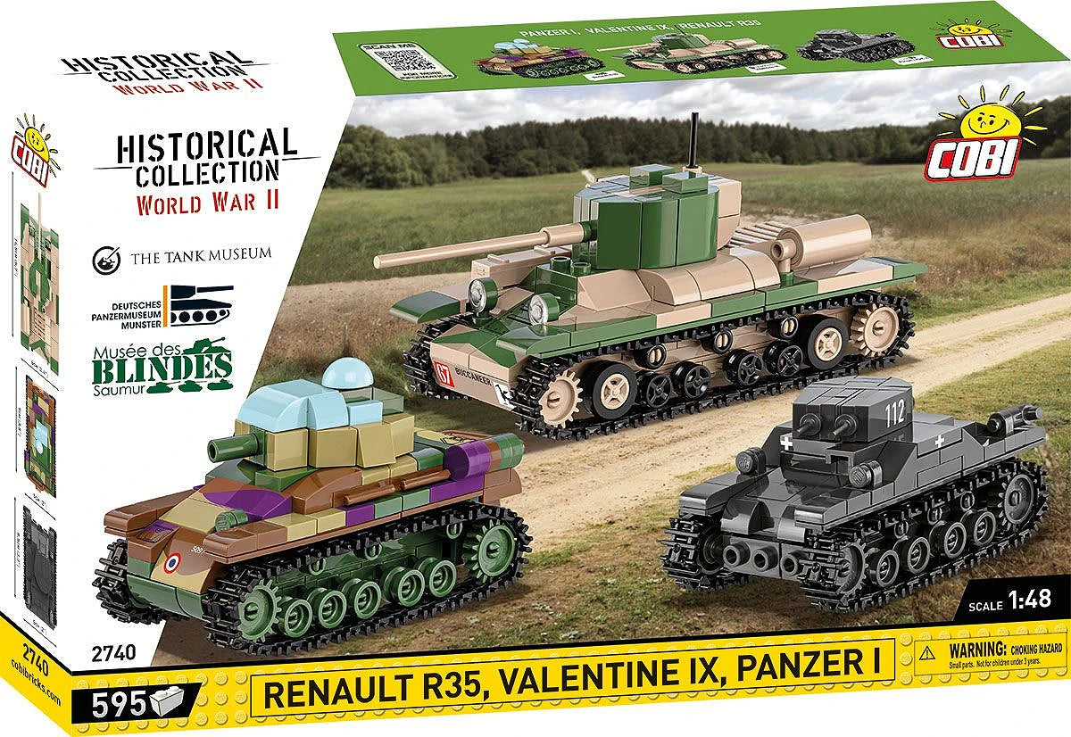 Renault R35 - Valentine IX - Panzer I