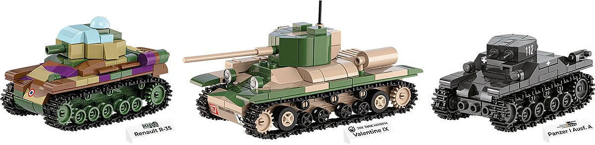 Renault R35 - Valentine IX - Panzer I