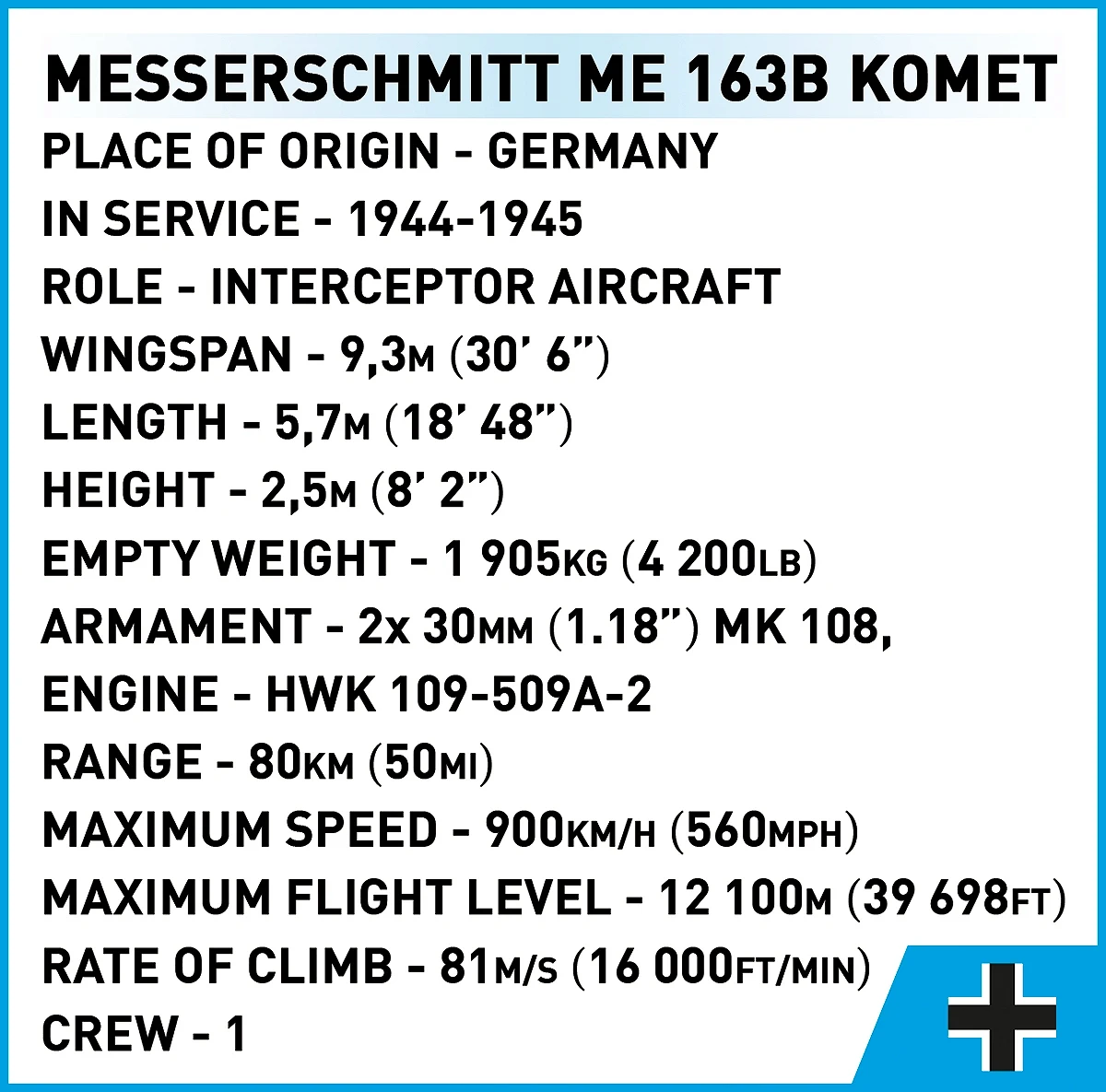 Messerschmitt Me 163B Komet