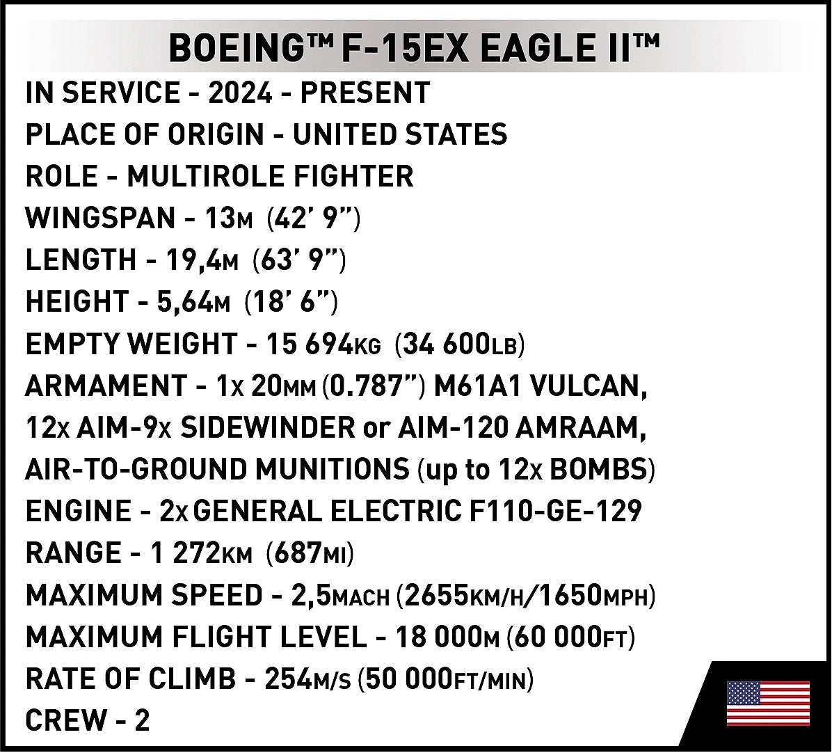 Boeing F-15EX Eagle II