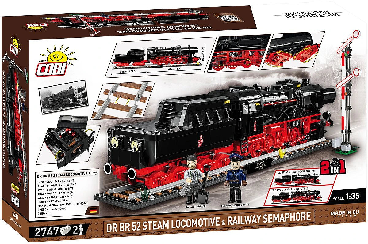 DR BR 52 Steam Locomotive & Railway Semaphore