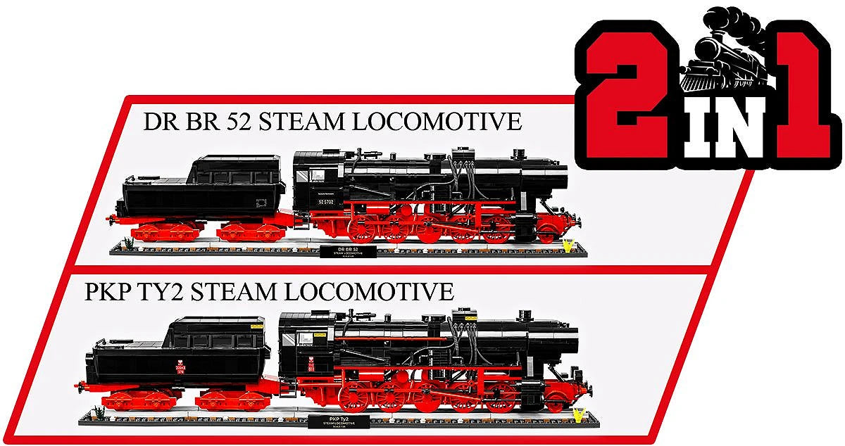 DR BR 52 Steam Locomotive & Railway Semaphore